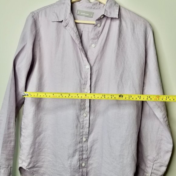 Everlane Women's Linen Relaxed Shirt in Purple - Picture 8 of 9